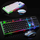 RGB Gaming Keyboard Mouse Set USB Wired Rainbow LED Backlit for PC Laptop PS5 Xb