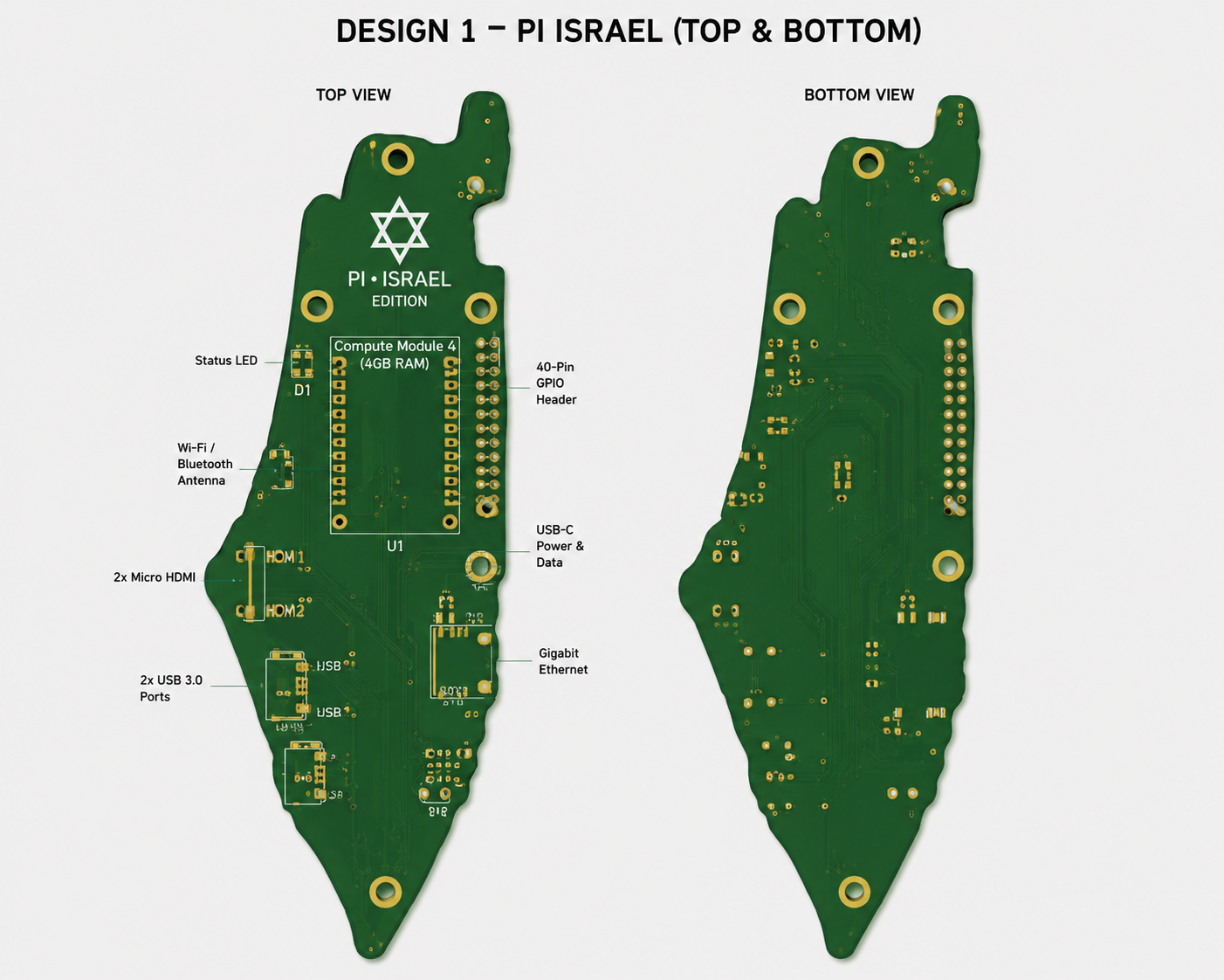 PI ISREAL ZIONCORE CM4     only pcs 5 x Boards