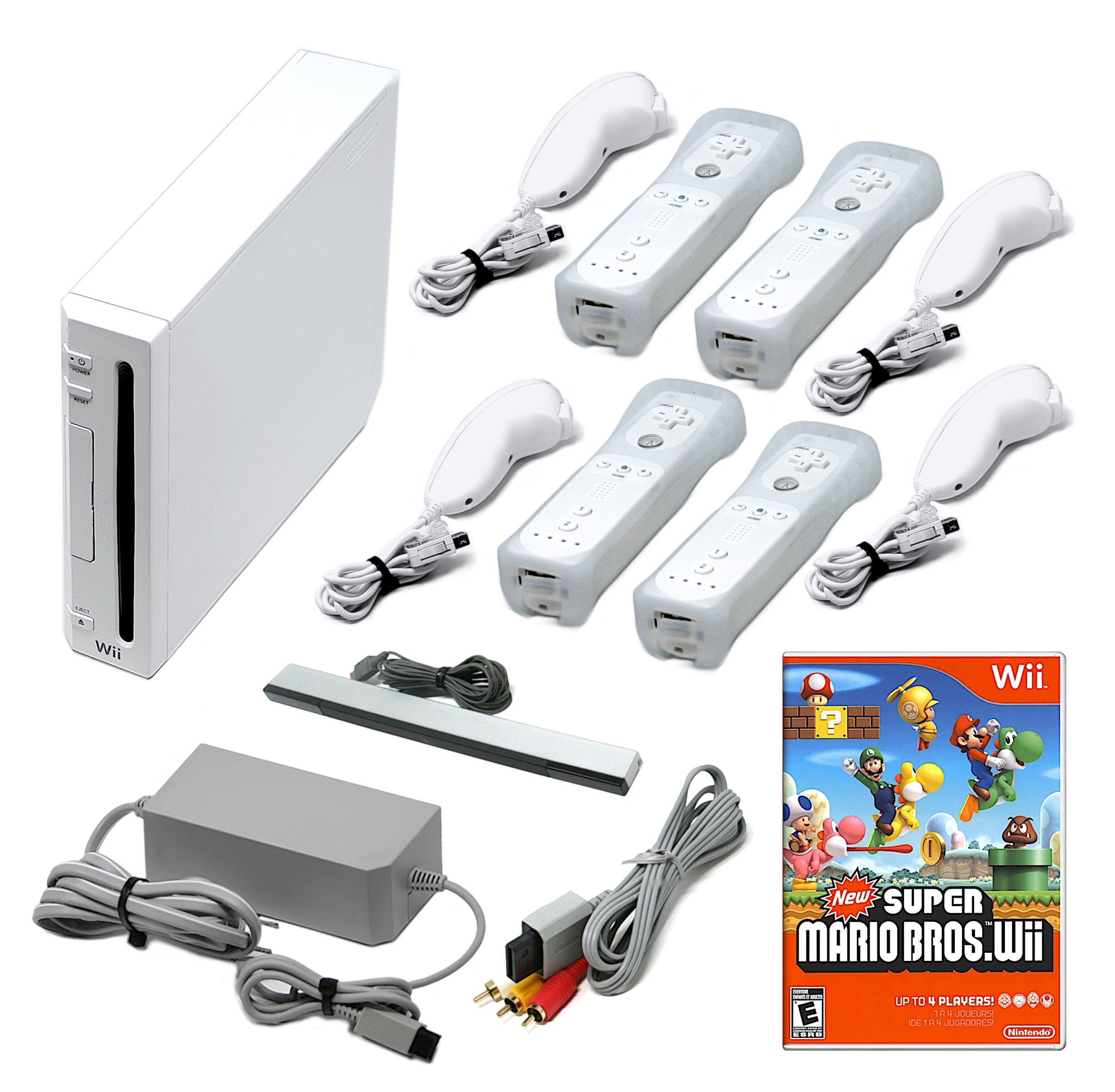 Nintendo Wii Game Console + Pick 1-4 Remotes, Wii Sports, Mario Kart & More, USA