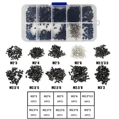 500Pcs Set Laptop Computer Screws Set For Sony Toshiba SAMSUNG HP Dell Lenovo
