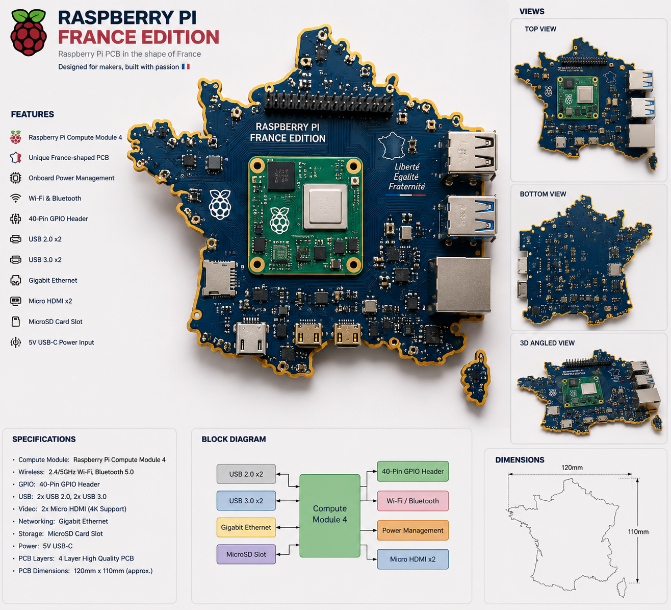 Raspberry Pi Compute Module 4 pcs 5 x boards