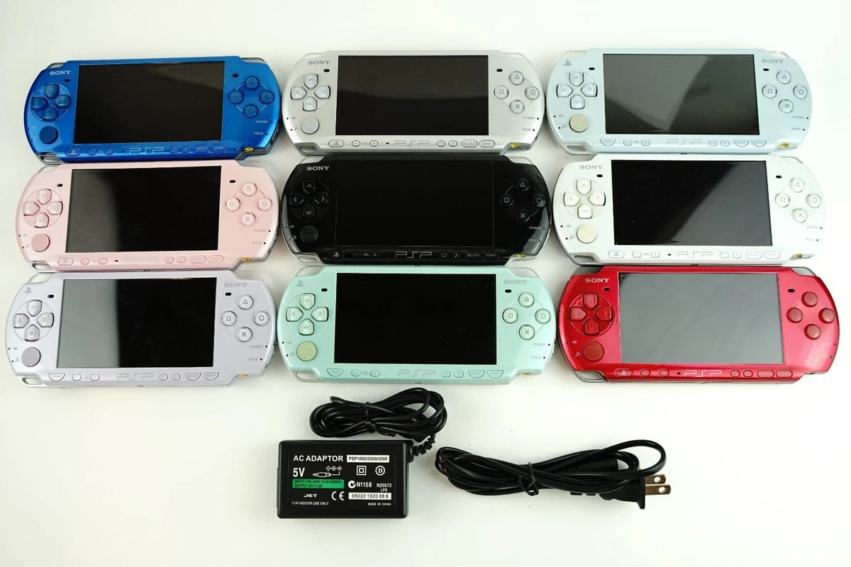 Sony✨ PSP 1000 2000 3000 Console 32GB Card Charger/New Battery Region Free