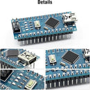 2/4/6PCS Nano V3.0 Mini USB ATmega328P-AU CH340 5V Board USB For Arduino US