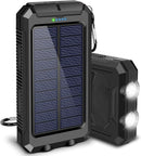 200000mAh Solar Power Bank Pack Waterproof 2USB LED Battery Charger Phone