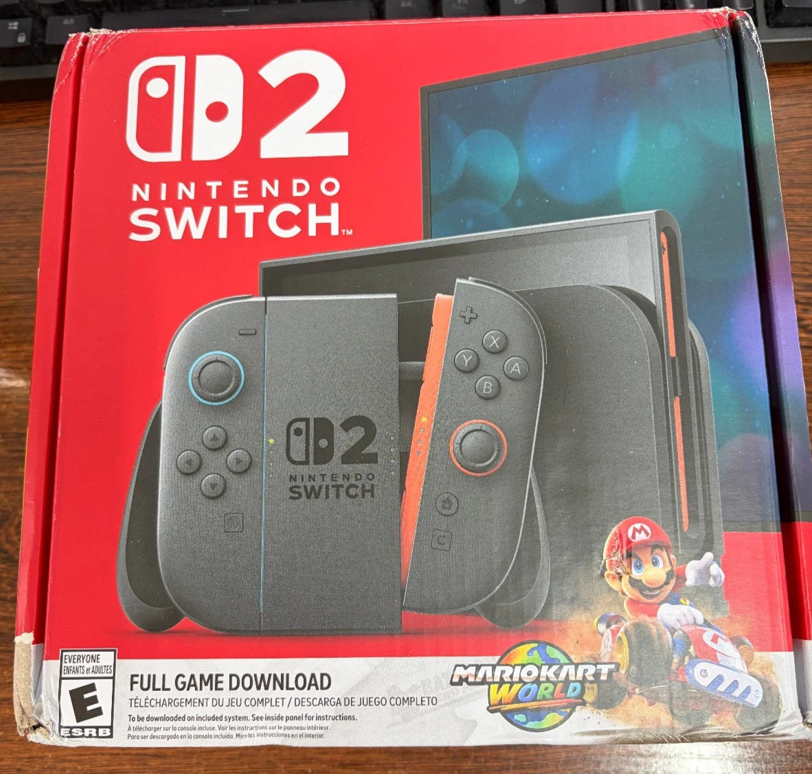 Nintendo Switch 2 Handheld Console System + Mario Kart World Bundle in Mint Cond